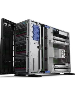 Servidor HP ProLiant ML350 Gen10 P11051-001 1 processador 4210 10 core 20 thread Xeon Silver 4210 2.10GHz até 2, HPE iLO, 16 GB DDR4-2933 até 3tb, SEM DISCOS Baia 8 SFF Hot Plug até 24 Máximo 168TB, 4 rj45 1gb, S100i 1x800W 3 anos