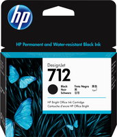 3WW89A HP Cartuchos de tinta 712 80 ml preto DesignJet, pacote com 2-0