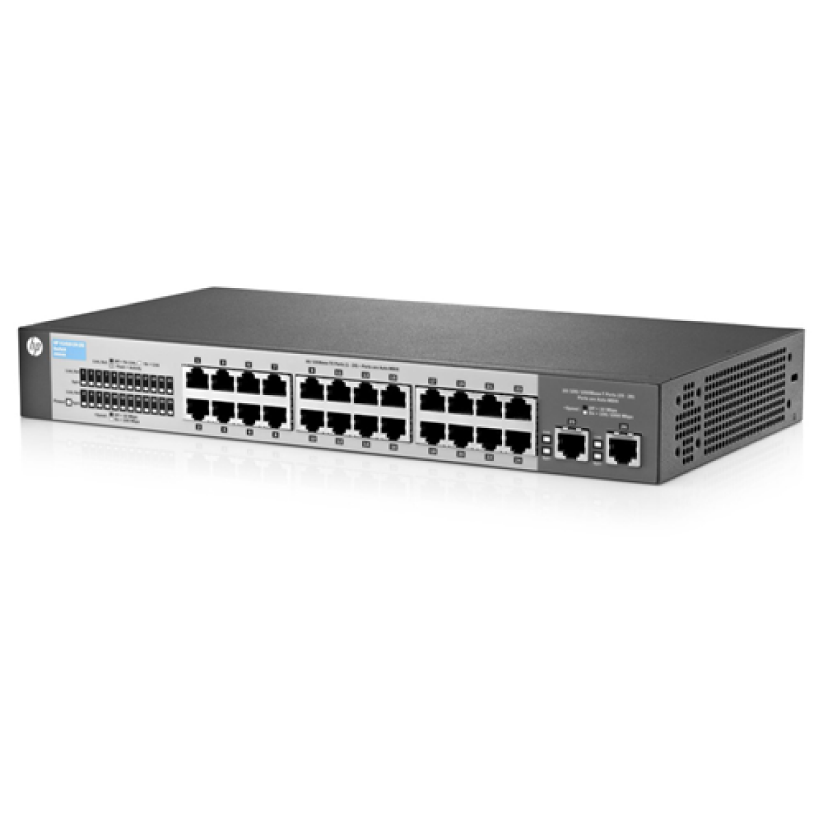 HP 1410 Switch series Modelo: HP 1410-24-2G Switch Part Number: J9664A 24 portas 10/100 + 2 portas 10/100/1000 BaseTX Autosense, não empilhável, não gerenciável Diferencial: Baixo Custo, QoS, Baixa Latência. Garantia: Lifetime-0