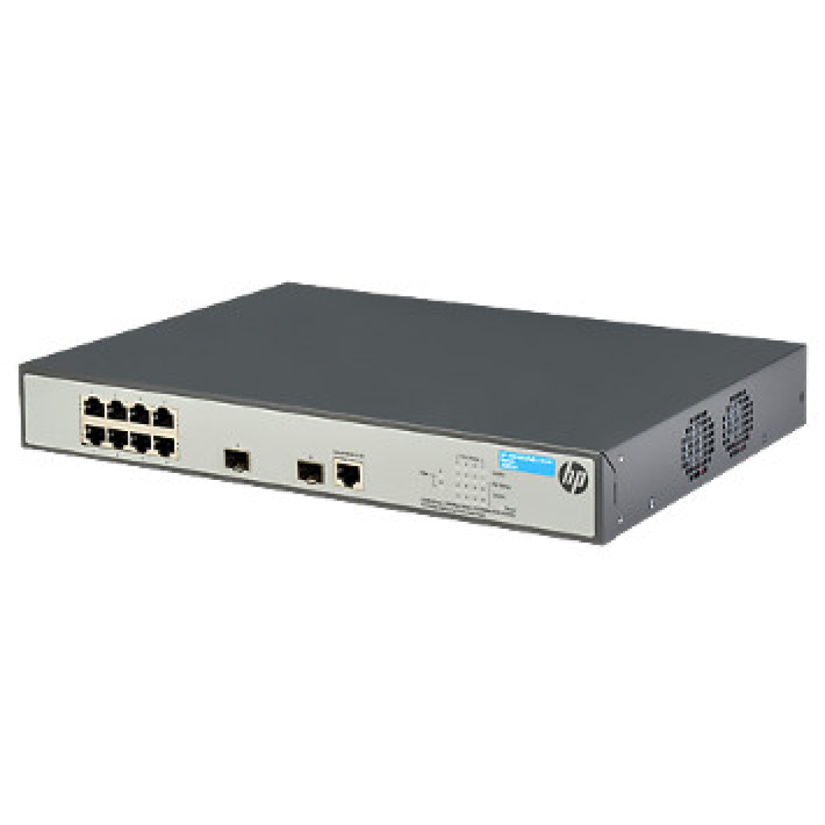Switch HP 1920-8G-PoE+ 65W + 2 SFP 1000, 8 portas 10/100/1000, JG921A , QOS, suporte a Jumbo Frame, Spanning Tree: STP, RSTP e MSTP, SNMP v1, v2 e v3, e garantia Lifetime 2.0 gerenciamento WEB simples e diferenciada, camada 3 com 32 rotas expansão e segme-0