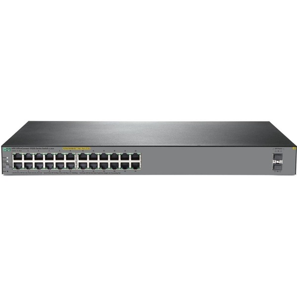 JL385A hpe Switch OfficeConnect 1920S 24G 2SFP PoE+ 370W, 24 portas PoE + 10/100/1000 PoE + com detecção automática RJ-45, 2 portas SFP 100/1000 Mbps,1u, camada 3, Ranhura SFP partilhada não, gereciável, modular sim, porta stak e uplink não, Cortex-A9-0