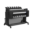 Plotter Multifuncional HP DesignJet série T2530, 36" polegadas, 914 mm ,Imprime,digitaliza,copia, Gigabit Ethernet, Até 2400 x 1200 dpi otimizados, 6 cartuchos, 2 alimentações auto rolo papel frontal,folha solta, pen drive, ePrint,L2Y26A ,Cor: Até 2400 -428