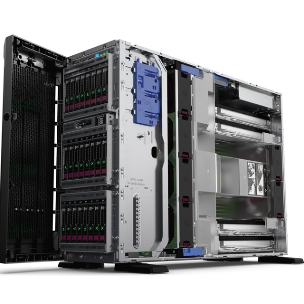 Servidor HP ProLiant ML350 Gen10 P11051-001 1 processador 4210 10 core 20 thread Xeon Silver 4210 2.10GHz até 2, HPE iLO, 16 GB DDR4-2933 até 3tb, SEM DISCOS Baia 8 SFF Hot Plug até 24 Máximo 168TB, 4 rj45 1gb, S100i 1x800W 3 anos-0
