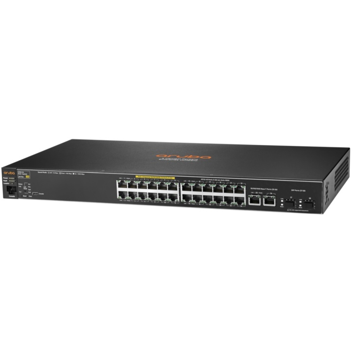 Switch Aruba hpe 2530 J9779A 24 portas RJ-45 10/100 PoE+ 195W ,2 portas 10/100/1000, 2 portas Gigabit Ethernet SFP, camada 2, 12,8 Gbps,Porta uplink, rack, QoS,vlan Intelligent Management Center-0
