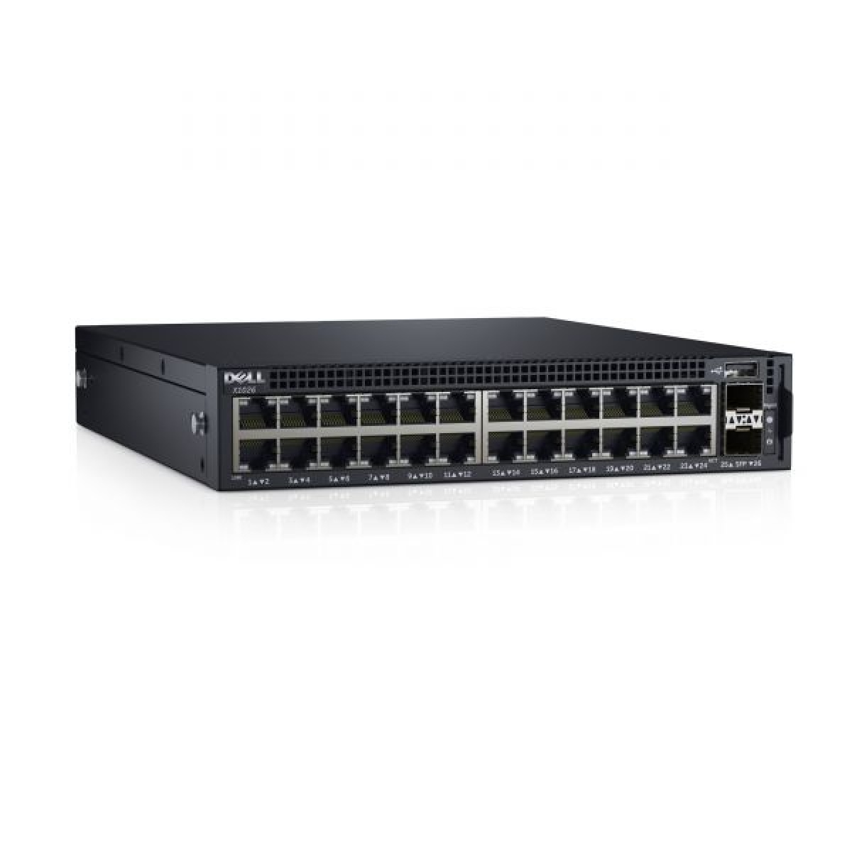 Dell Networking Switch X-Series gerenciamento inteligente, X1026 , 210-ADPL-00RF, 24 portas 10/100/1000Base-T Gigabit Ethernet 2 portas SFP SFP/SFP ,até 4096 Vlans. Life time, Quality of servisse, Internal DHCP Server, Up to 52 Gbps, NÃO É MAIS FABRICADO-0
