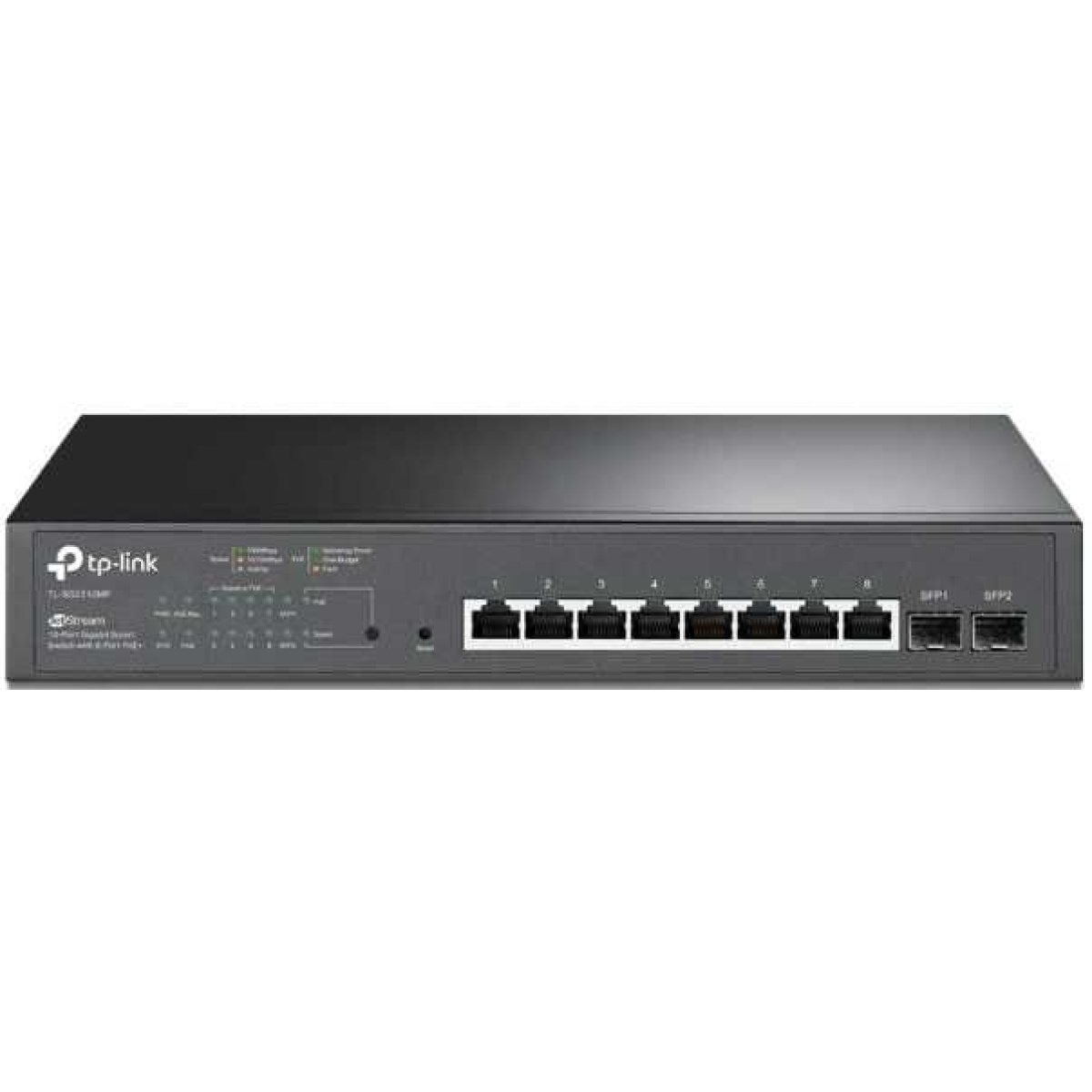 TP link switch 10 portas gigabit 8 PoE+ 150w 2 slots SFP JetStream omada TL-SG2210MP