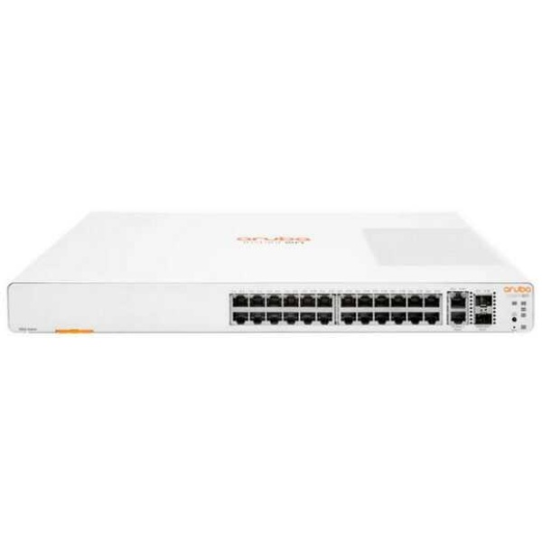JL806A Switch HP Aruba networks Instant On 24 portas RJ-45 10/100/1000, 2 portas SFP+ 10 GbE, 2 portas 10GBASE-T gerenciavel empilhável
