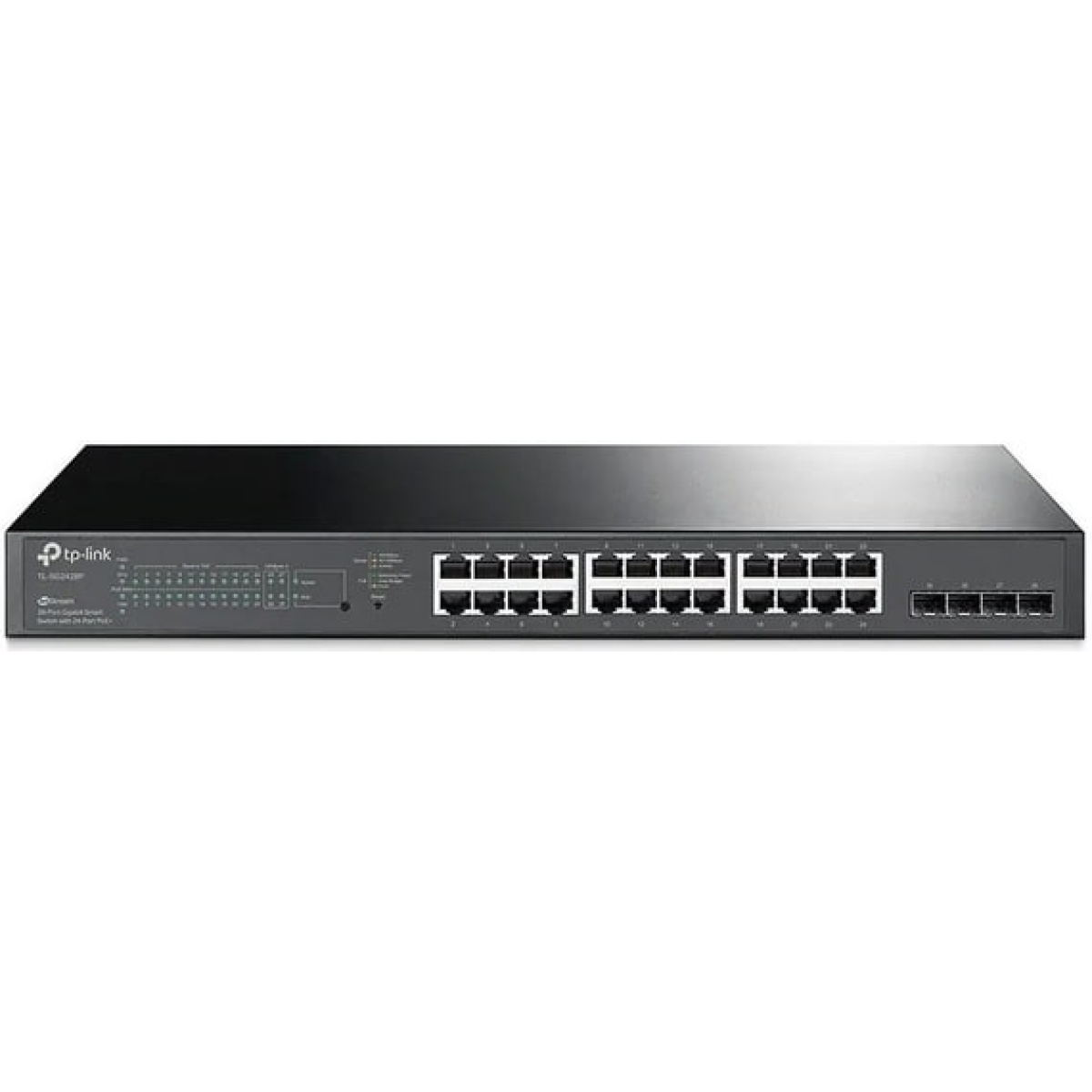 Switch TP-LINK 24 portas Gigabit PoE+ 4SFP TL-SG2428P gerenciável nuvem L2 Omada SDN QoS L2/L3/L4 e snooping IGMP