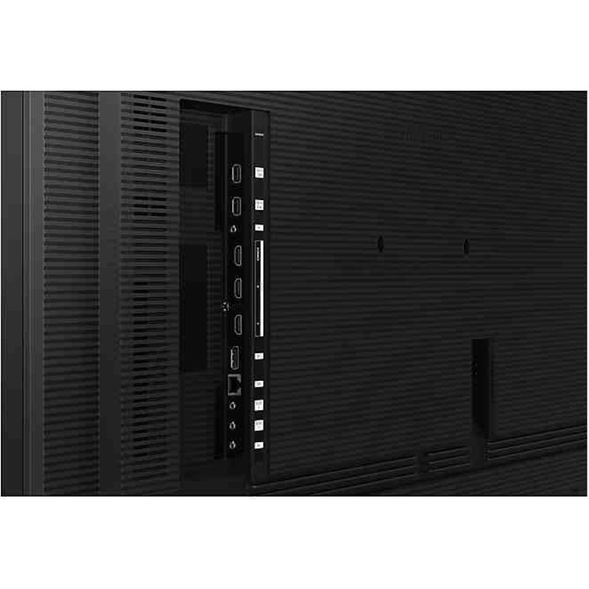 Conexões traseiras do monitor LG com portas HDMI e USB.
