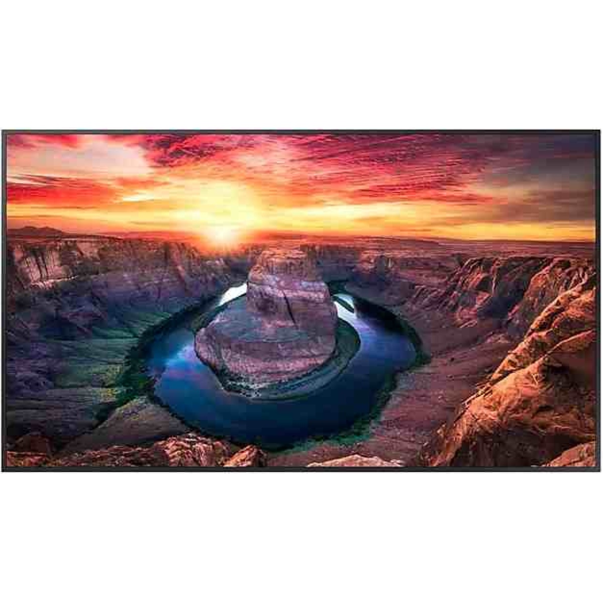 Canyon deslumbrante ao pôr do sol, com um rio em forma de ferradura.