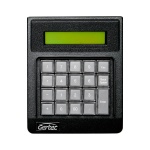 Teclado numérico Garbax com visor verde e 16 teclas.