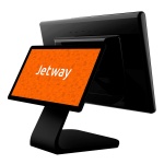 Monitor Jetway com suporte elegante e tela vibrante.
