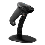Leitor de código de barras, modelo XYZ, marca ABC, design ergonômico.