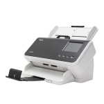 Scanner Epson DS-320, compacto, com tela de controle e alimentação automática.
