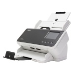 Scanner Fujitsu ScanSnap iX1500 com tela sensível ao toque e design compacto.
