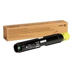 Toner amarelo Xerox para impressora, alta capacidade, embalagem original.