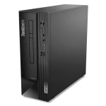 Lenovo ThinkCentre M710, desktop compacto, design preto e entradas frontais.