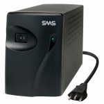 Nobreak SMS, modelo compacto, com indicador de energia e entrada para plugue.