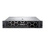Servidor Dell PowerEdge R740 com design em grade frontal.