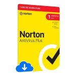 Norton AntiVirus Plus, software de segurança, com ícone de download.