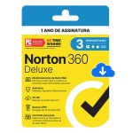 Pacote de assinatura Norton 360 Deluxe para proteção cibernética, 1 ano.