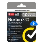 Norton 360 Advanced, assinatura de 1 ano, proteção online e segurança.