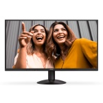 Monitor LG com duas mulheres sorrindo, destacando cores vibrantes e interação.