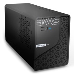 Servidor de armazenamento SANS 1U, design moderno e ventilação eficiente.