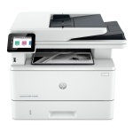 Impressora multifuncional HP LaserJet Pro com tela de controle colorida.