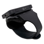 Suporte de pulso para smartphone, ideal para uso em atividades físicas.