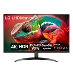 Monitor LG UHD 4K HDR com suporte a FreeSync e cores vibrantes.