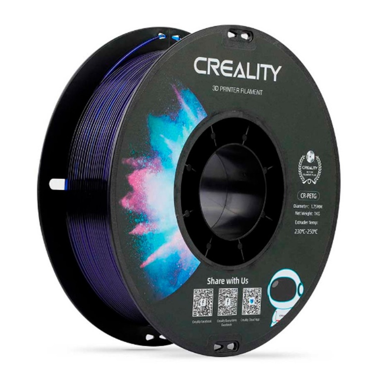 Filamento para impressora 3D Creality, modelo Rainbow, 1kg.