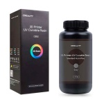 Resina UV para impressora 3D, marca Anycubic, embalagem preta e colorida.