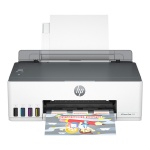 Impressora HP DeskJet com impressão colorida e design compacto.