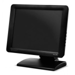 Monitor LCD preto da marca XYZ, design compacto e sem conteúdo exibido.
