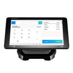 Terminal de ponto de venda Touch POS, com tela sensível ao toque e interface de pagamento.