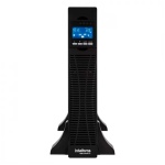 Ventilador de torre Intelbras com painel digital e design moderno.