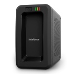 Mini PC Intelbras com design compacto e LED indicador de status.