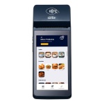 Terminal de pagamento Getnet com tela de seleção de produtos.