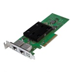 Placa de rede PCI Express, marca desconhecida, com dissipador de calor.