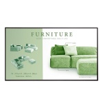 Móveis modernos em tons de verde para decoração de interiores.