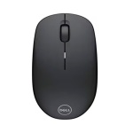 Mouse sem fio Dell, design ergonômico, cor preta.