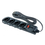 Filtro de linha 4 tomadas, marca Giga, com botão liga/desliga.