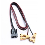 Conector de bateria com fios para automóveis e terminais de cobre.