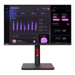 Monitor Lenovo com design moderno e interface de dashboard em destaque.