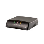 Modem SVEN, compacto, com luzes indicadoras de status.