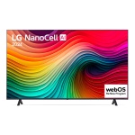 LG NanoCell 55" TV com cores vibrantes e sistema webOS.