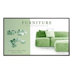 Sofá modular verde confortável, design moderno, medidas destacadas.