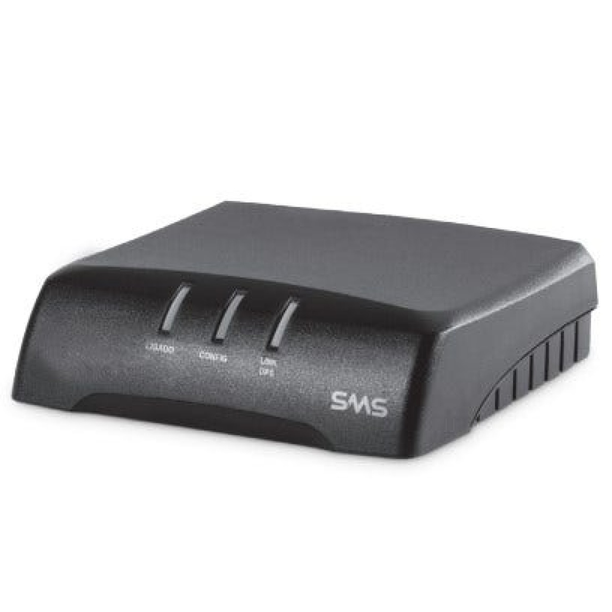 Modem de internet SMG, design compacto e três indicadores LED.