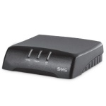 Modem de internet SMG, design compacto e três indicadores LED.